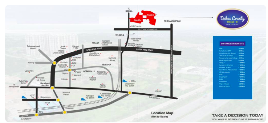 Residential Plot at Dukes County, Sheriguda, Hyderabad – 1800 sqft @ 79.99 Lacs