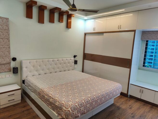 3bhk semi furnished flat for rent @ Moinabad, Hyderabad – 65k per month