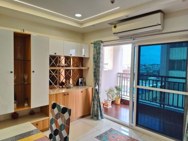 3bhk semi furnished flat for rent @ Moinabad, Hyderabad – 65k per month