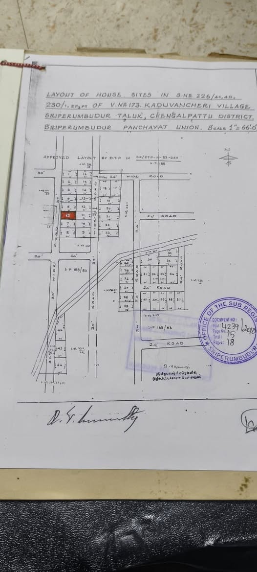 1800 square feet land for Sale @ Sriperumbudur, Chennai