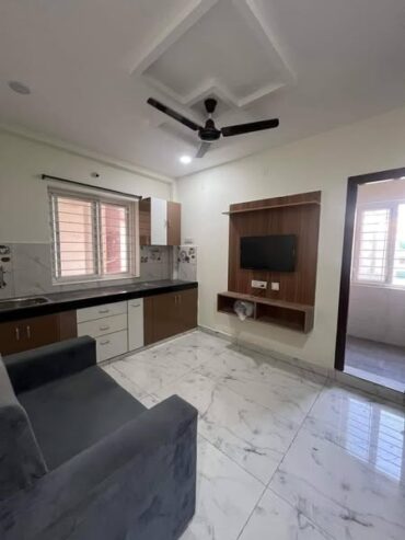 1bhk Brand New fully Furnished Flat Available For 25.K Rent In Kondapur Hyderabad