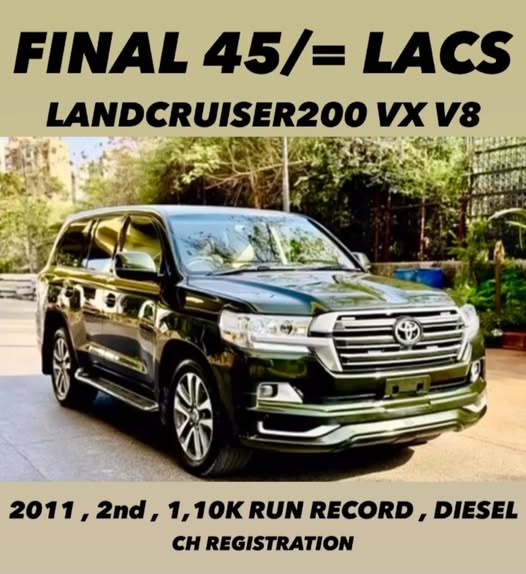 Toyota LandCruiser 200 VX for Sale @ Mumbai – 45 lakhs