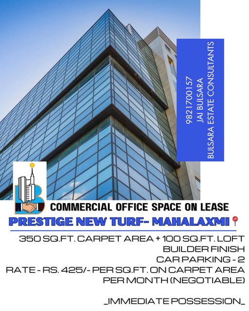 New Commercial Office Available On Lease @ Mumbai