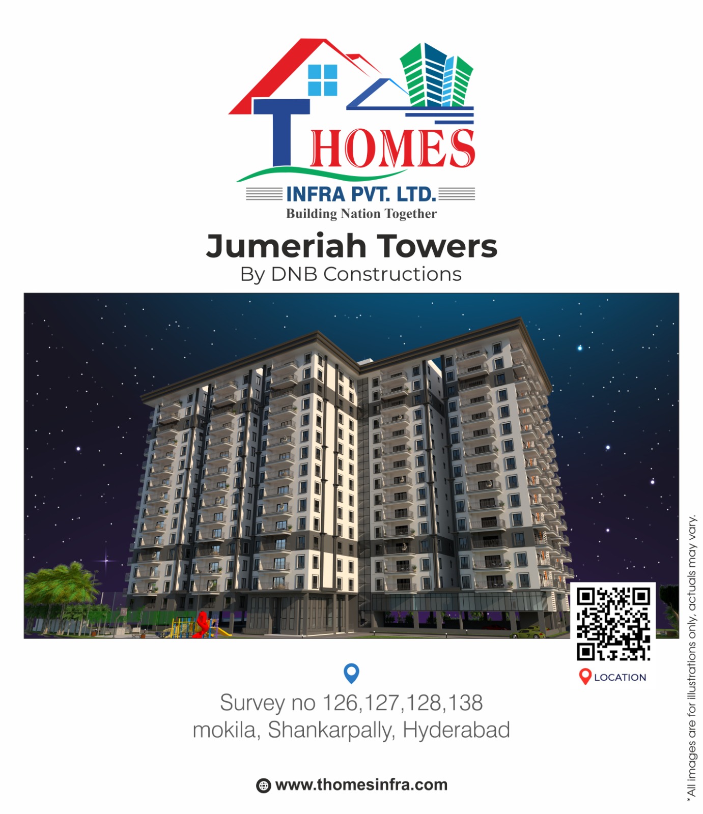 T HOMES – Jumeirah Towers, Apartments / Flats for Sale in Mokila, Hyderabad