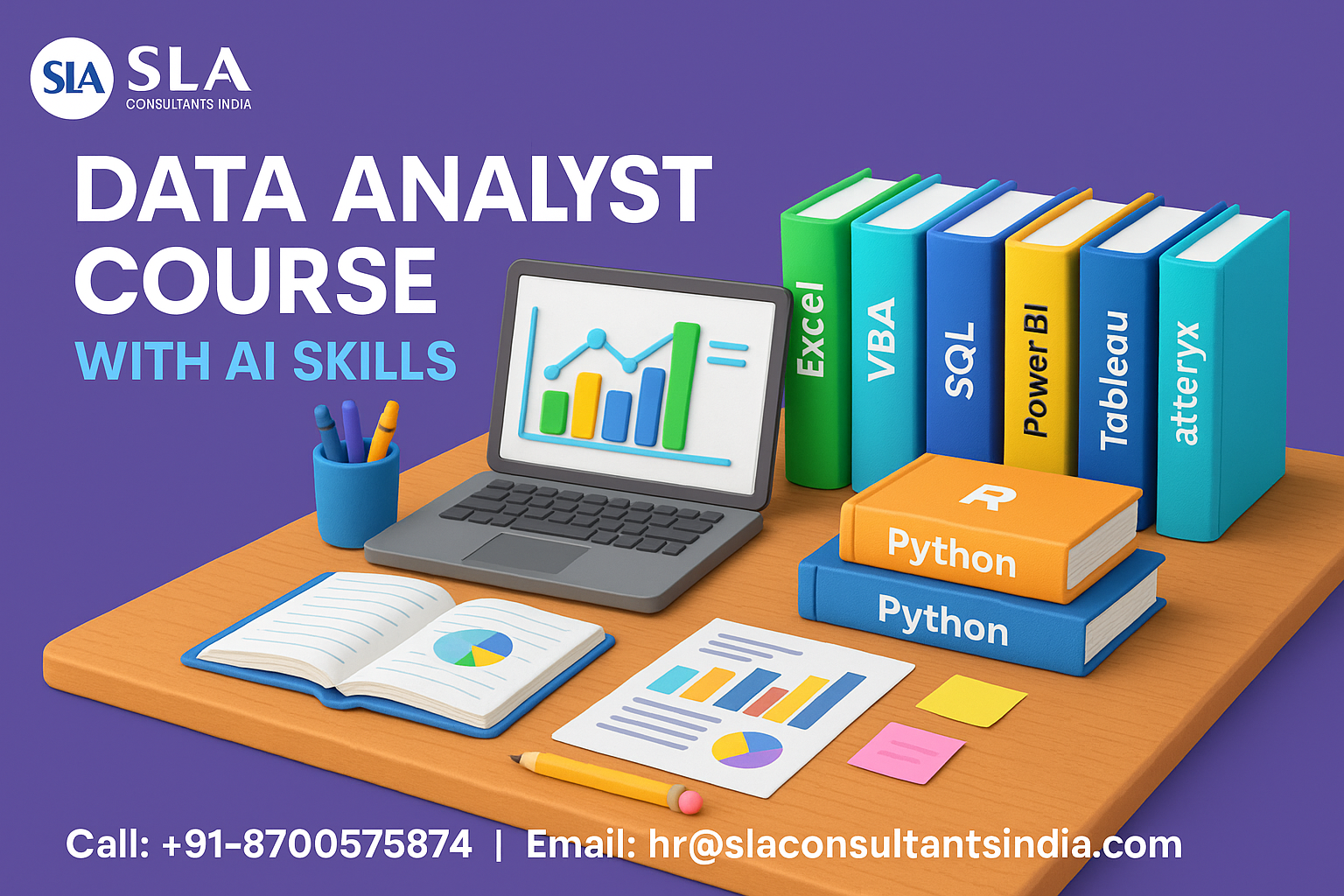 2026 Best Institute, Certified Data Analytics Course Online in Delhi, Job Oriented Institute, Redesign Job with AI Skills, by SLA Consultants Delhi, India,