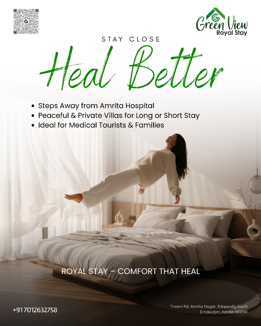 Budget Stay Near Amrita Hospital | GreenView Royal Stay