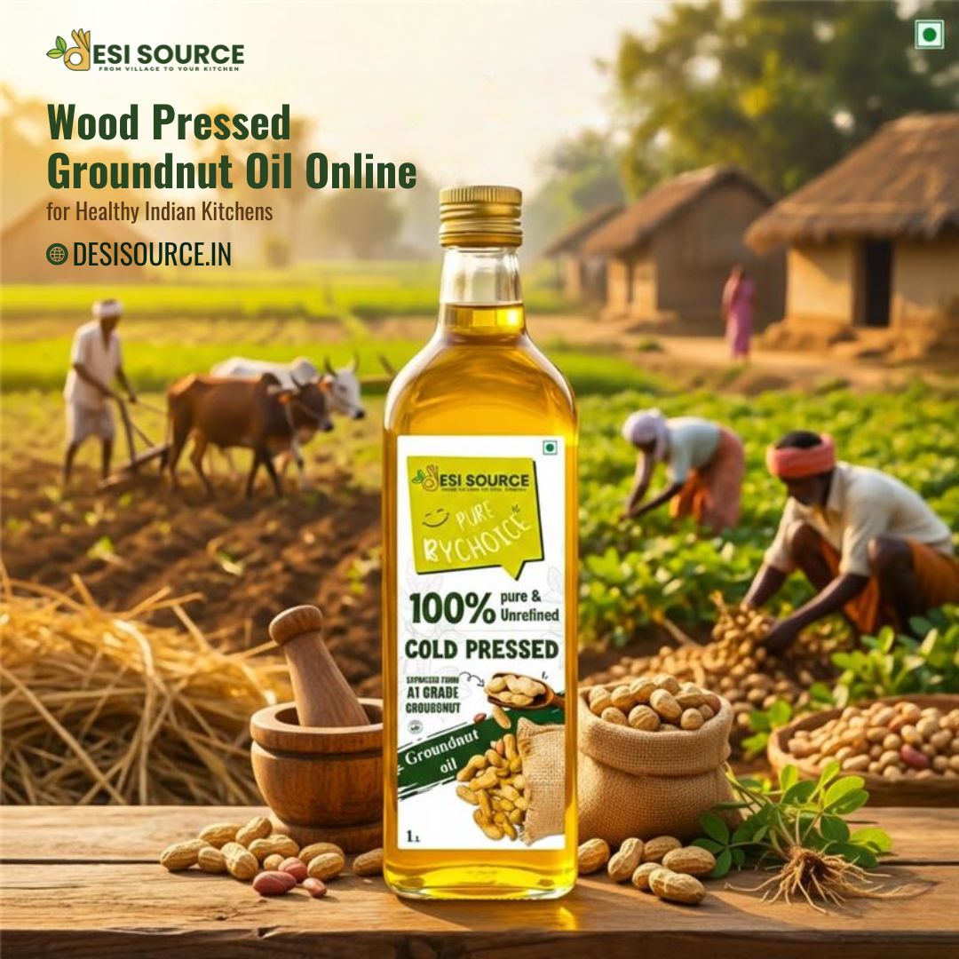 Wood Pressed Groundnut Oil Online for Healthy Indian Kitchens