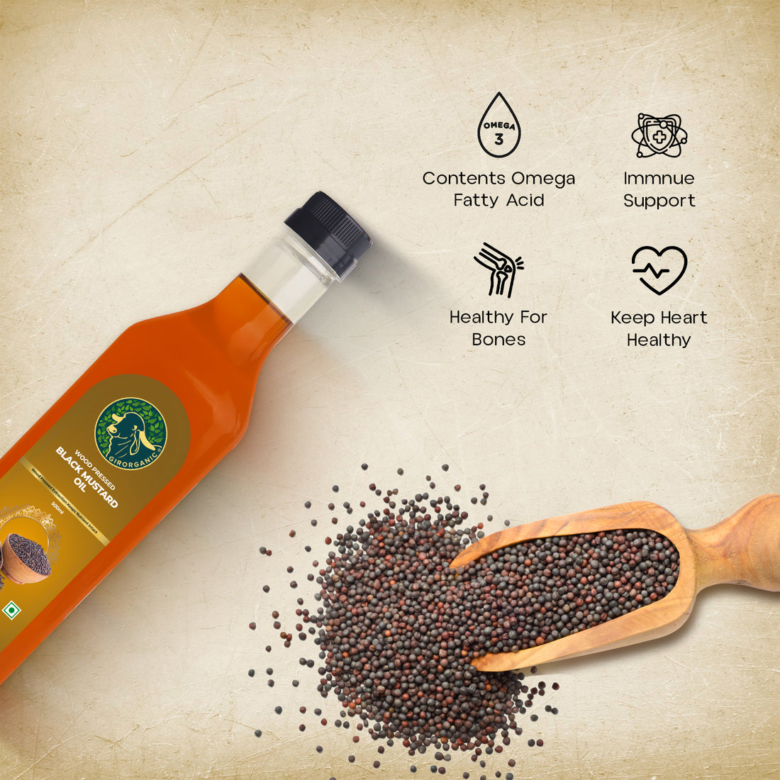 Cold Pressed Mustard Oil – Pure, Natural & Healthy Cooking Choice by GirOrganic