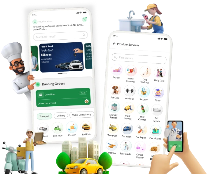 FOX-JEK – Scalable Super App Like Gojek for On-Demand Services