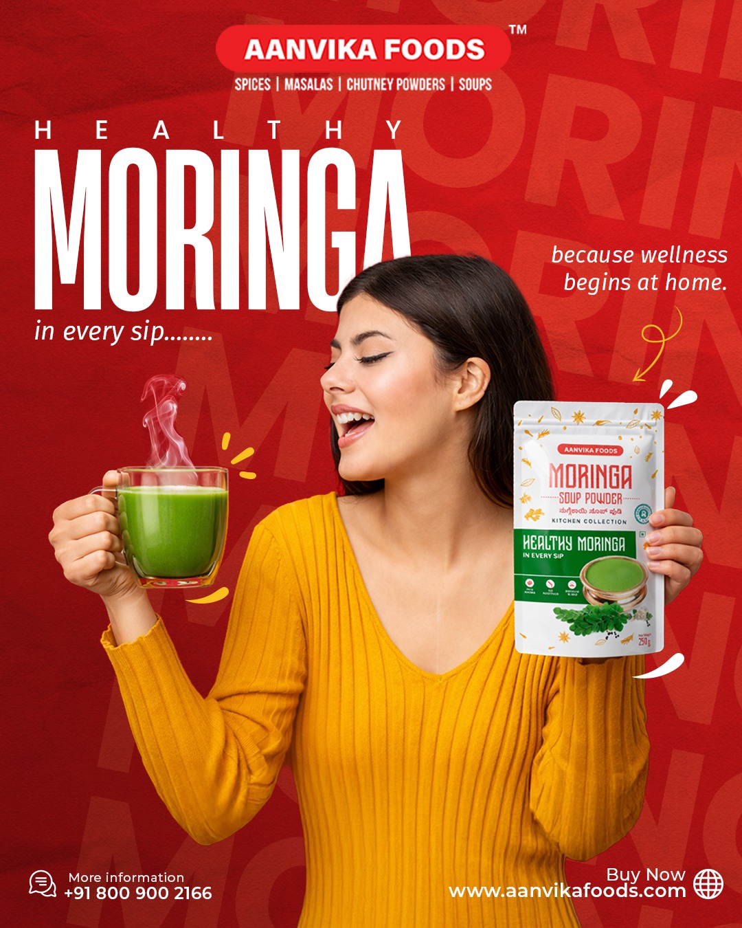 Healthy Moringa in Every Sip Because wellness begins at home