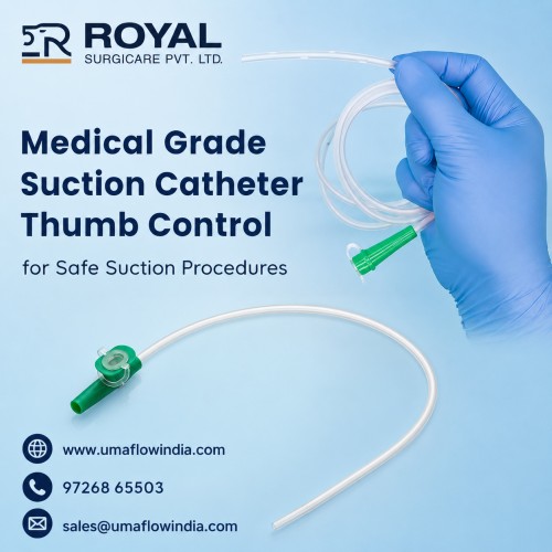 Medical Grade Suction Catheter Thumb Control for Safe Suction Procedures