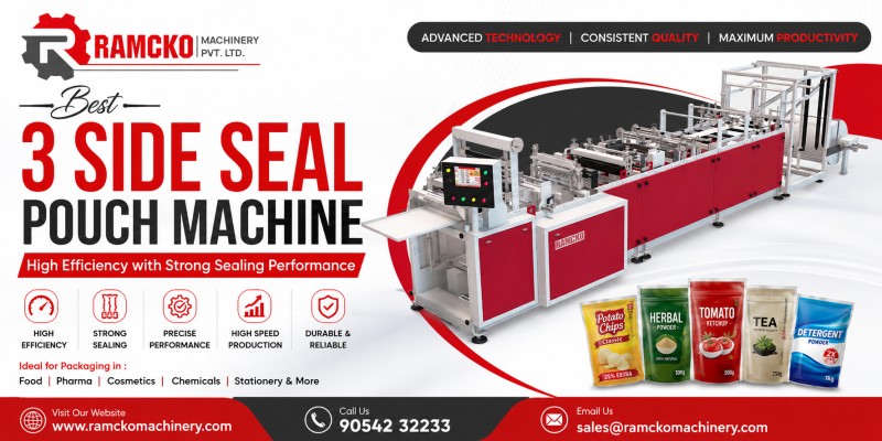 Best 3 Side Seal Pouch Machine | High Efficiency with Strong Sealing Performance