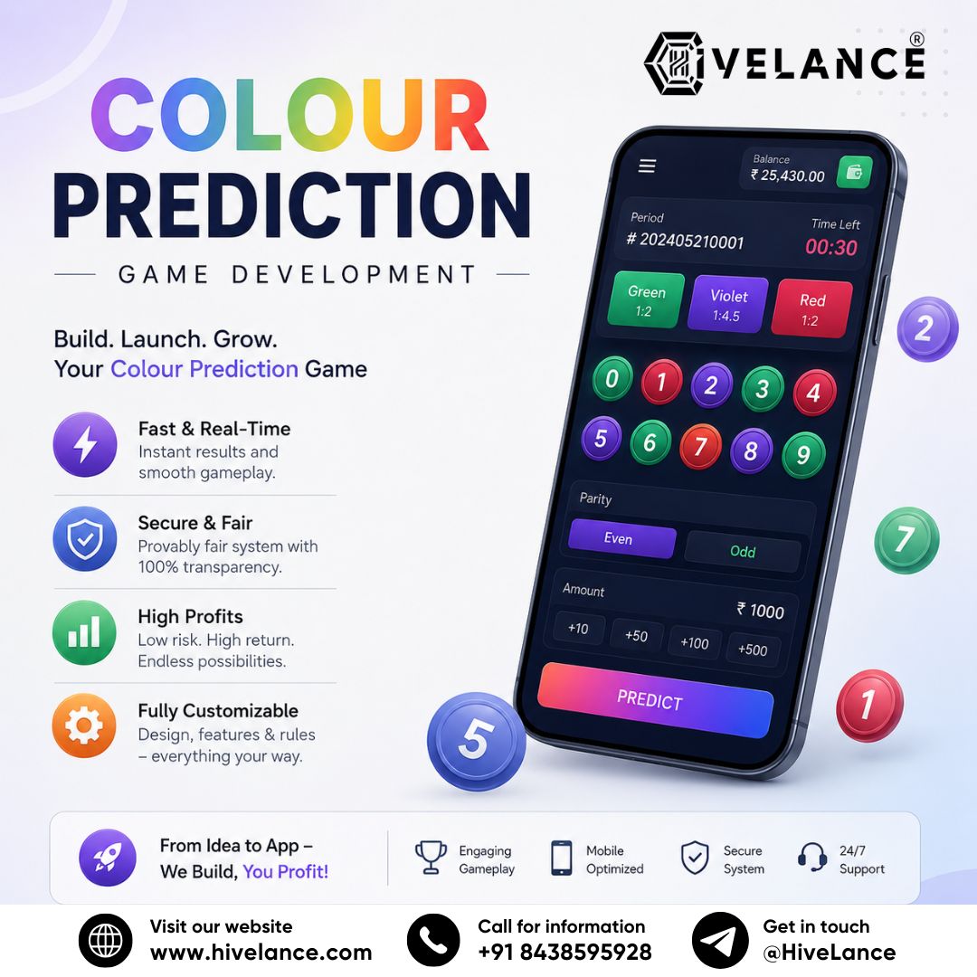 AI-Enhanced Colour Prediction Game Development Company with RTP-Based Systems