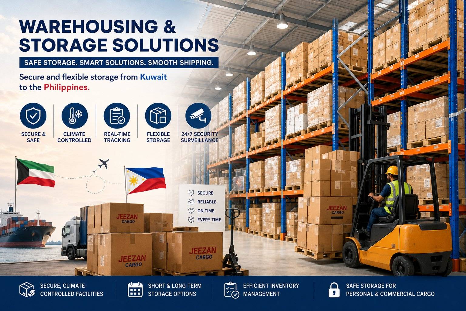 Jeezan Cargo Warehousing Services from Kuwait to the Philippines