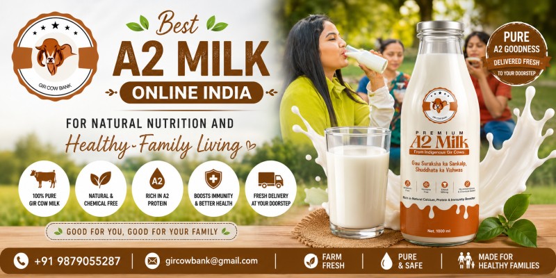 Best A2 Milk Online India for Natural Nutrition and Healthy Family Living