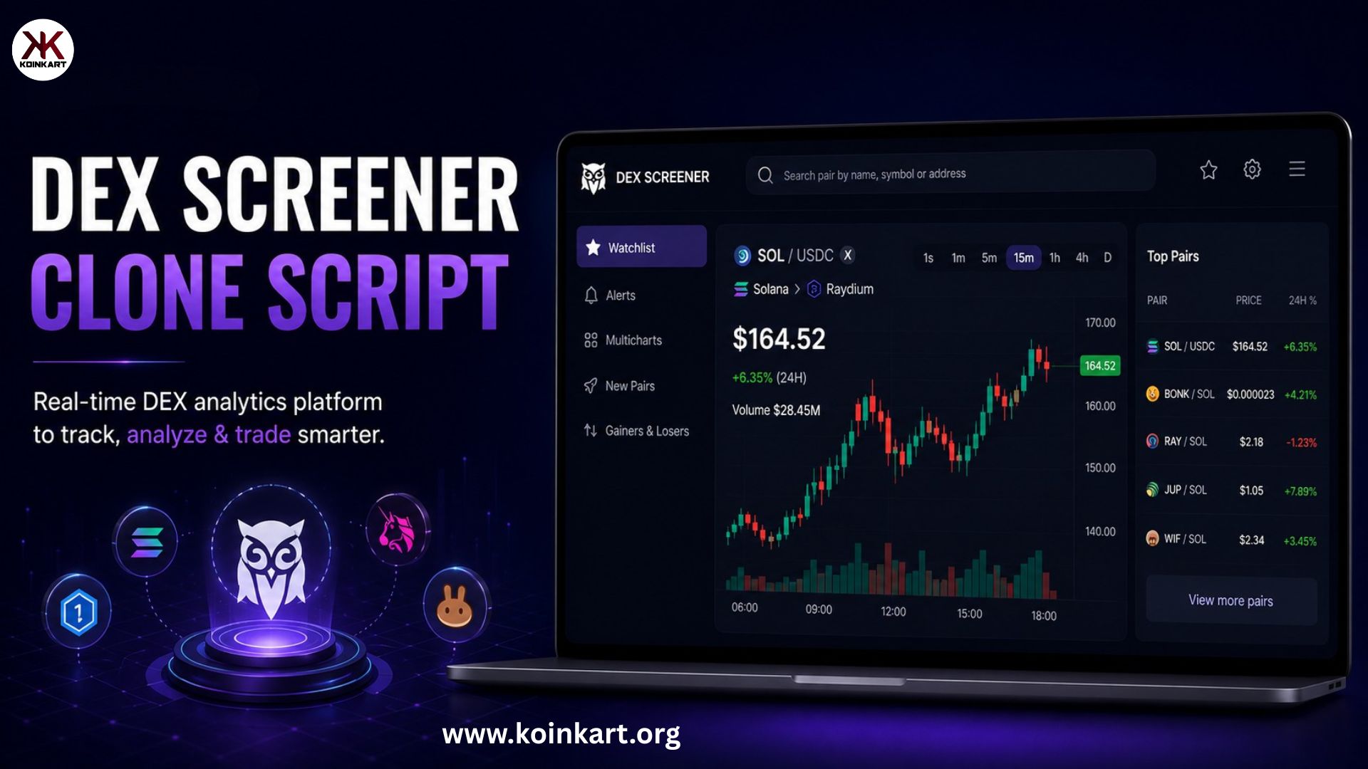 Real-Time Crypto Market Tracking with DEX Screener Clone Script