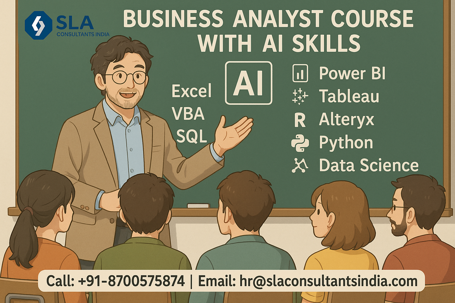 Business Analytics Institute in Delhi for Fresh Graduates and Professionals, Learn Advanced Excel, VBA Macros, Power BI, Tableau, MS Access & SQL with Free R, Alteryx & Gen AI with IBM Certification Support, Independence Day Offer 2026 by SLA Consultants India