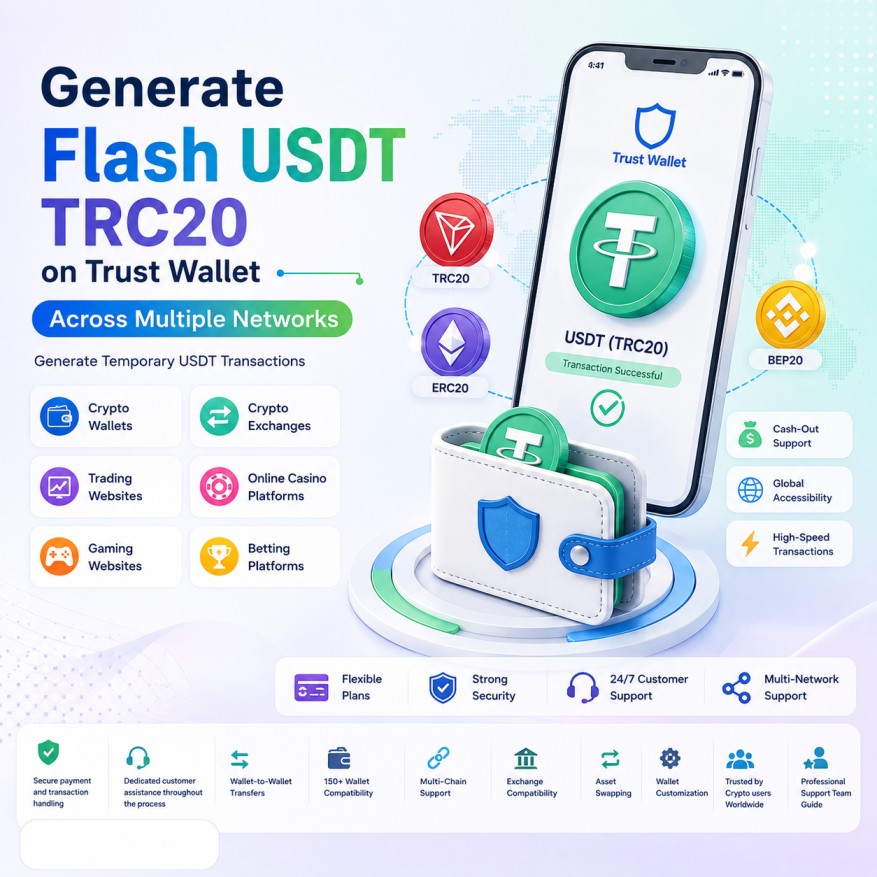 Generate Flash USDT TRC20 on Trust Wallet Across Multiple Networks