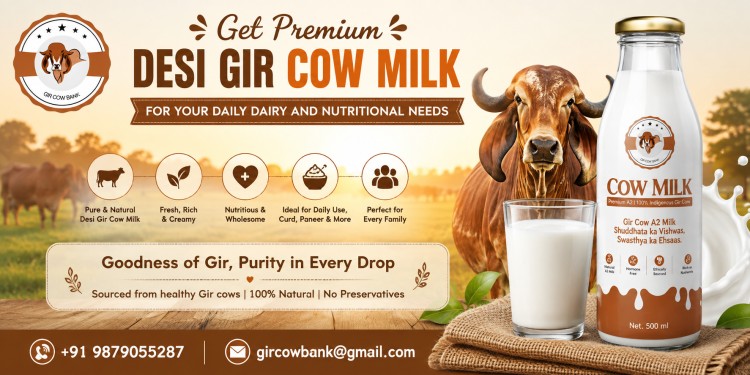 Get Premium Desi Gir Cow Milk for Your Daily Dairy and Nutritional Needs
