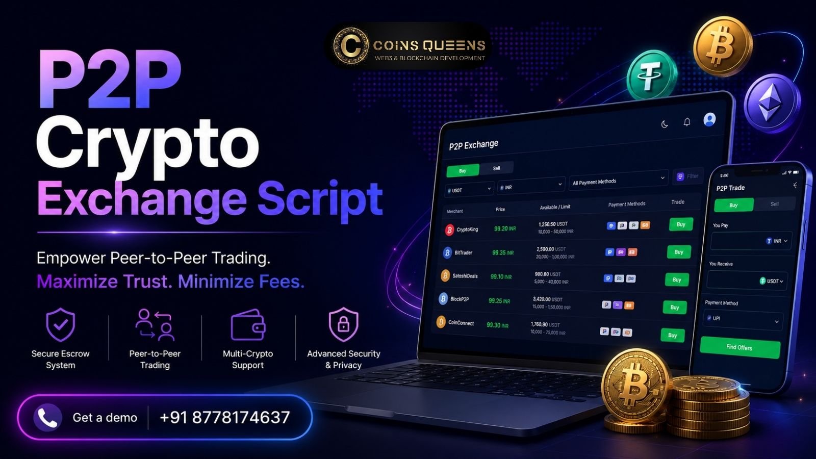 Ignite P2P Marketplace Growth with P2P Crypto Exchange Script