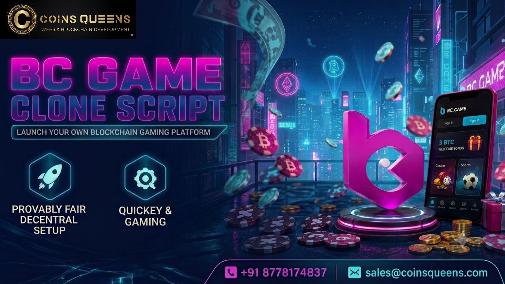BC Game Clone Script for Launching a Secure Online Casino Platform