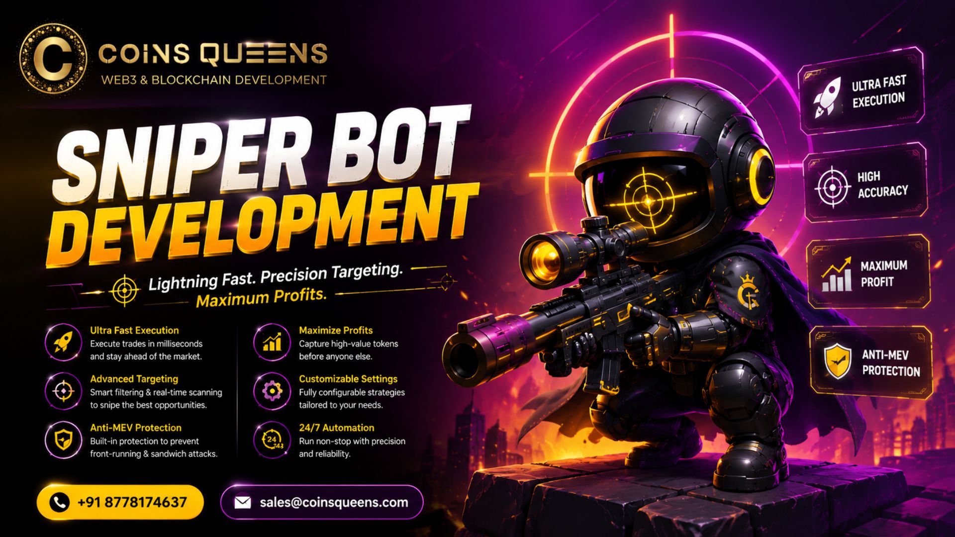 Custom Sniper Bot Development Solutions for Secure Crypto Trading Platforms