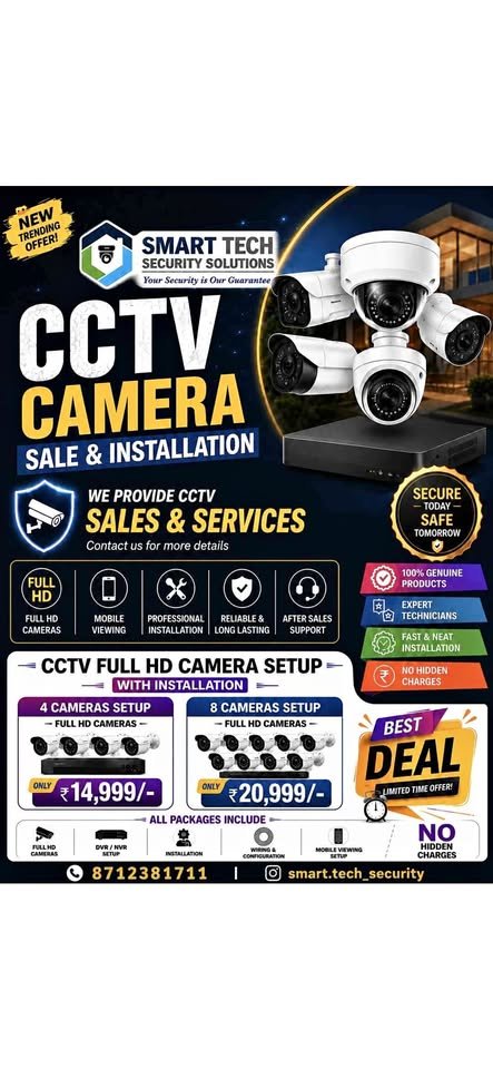 CC TV Install & Repair – Rs. 14999/-