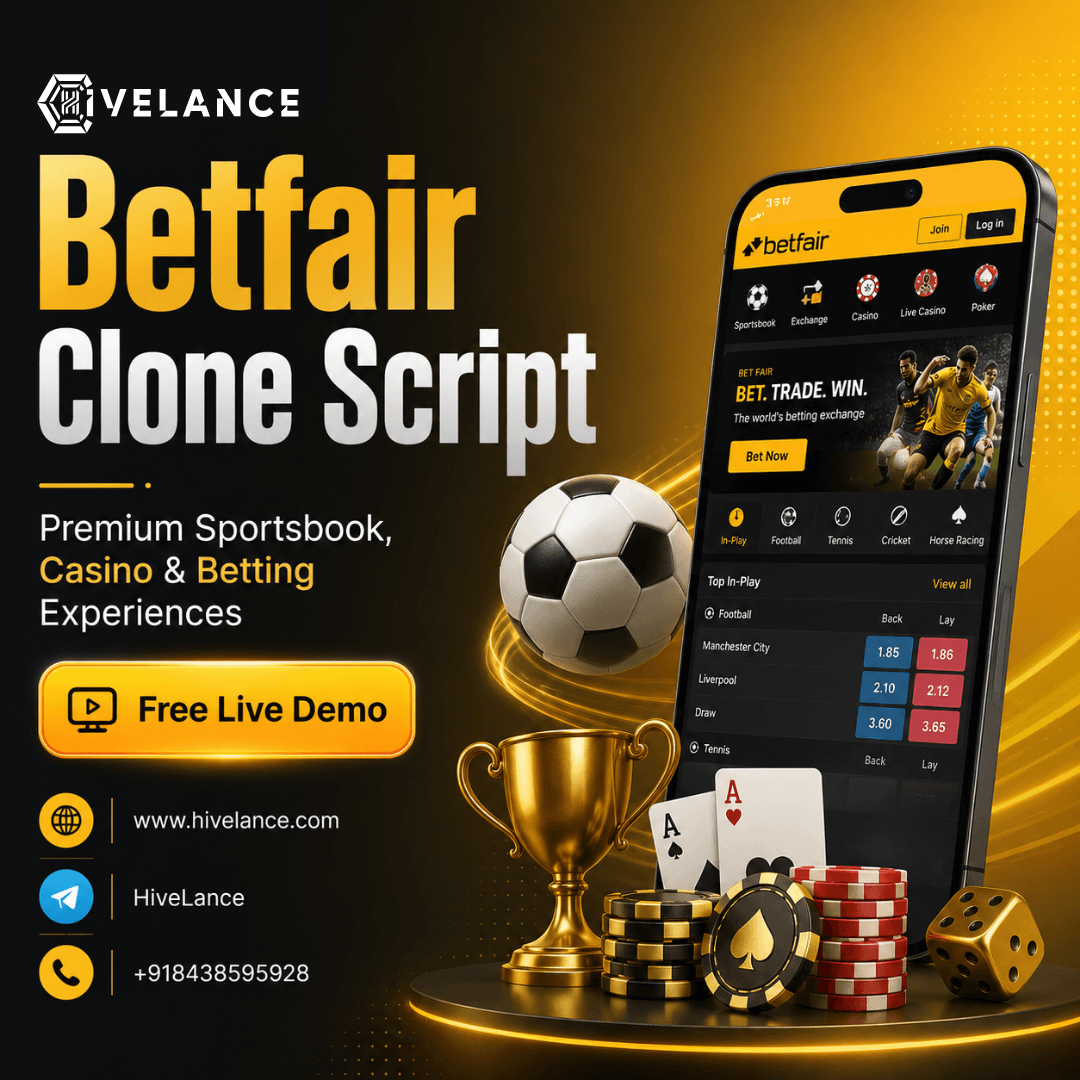 Betfair Clone Script to Launch a Premium Online Casino Gaming Platform