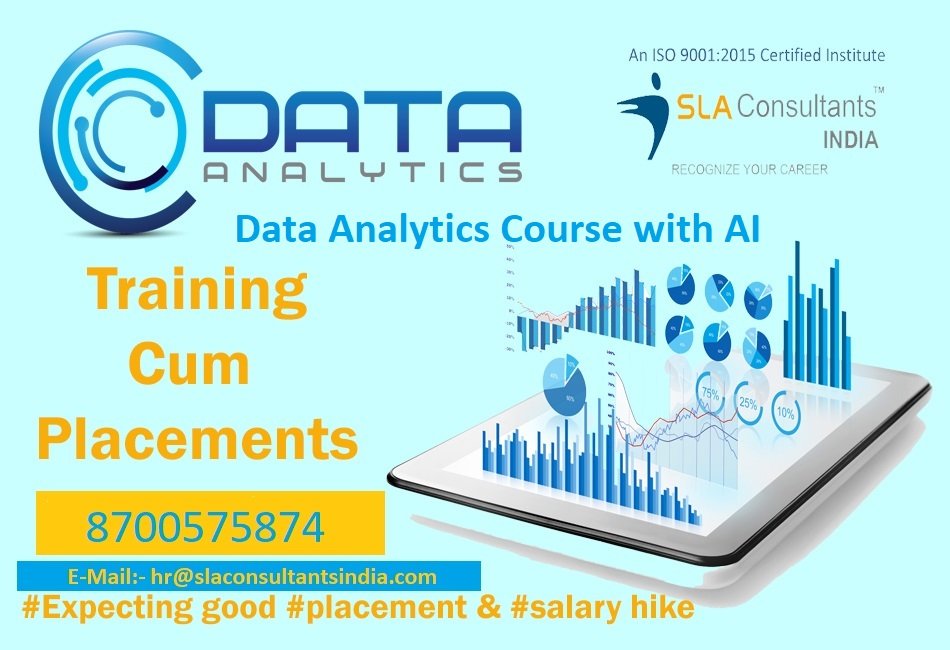 Data Analyst Training in Delhi, Develop Practical Data Analytics Expertise for Modern Corporate Roles, Free Alteryx, Prompt Engineering in Analytics & Gen AI Skills with Google Certification Support by SLA Consultants India