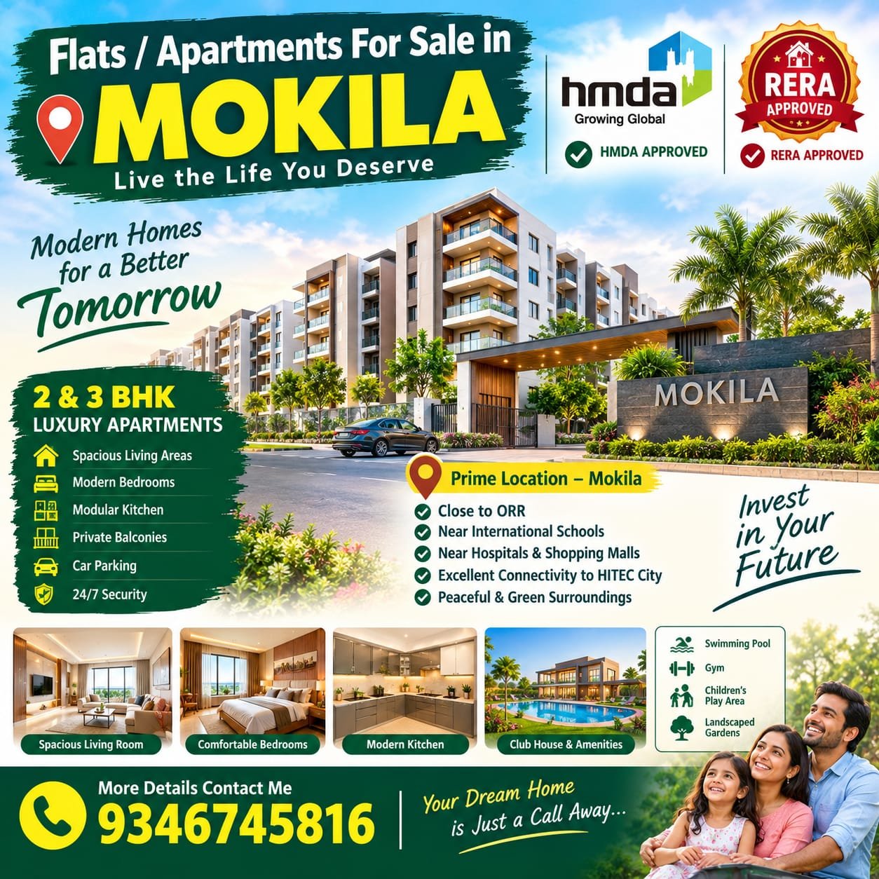 T HOMES – Jumeirah Towers, Apartments / Flats for Sale in Mokila, Hyderabad
