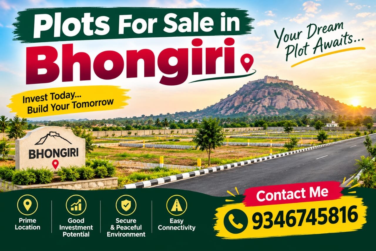 Plots for sale in Bhongir, Yadadri Bhuvanagiri Call me 9346745816