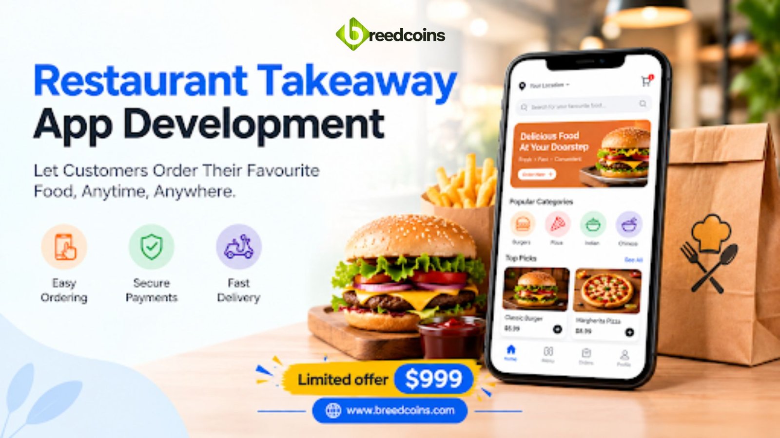 Connect Restaurants & Customers with Takeaway App Development – Starting at $999
