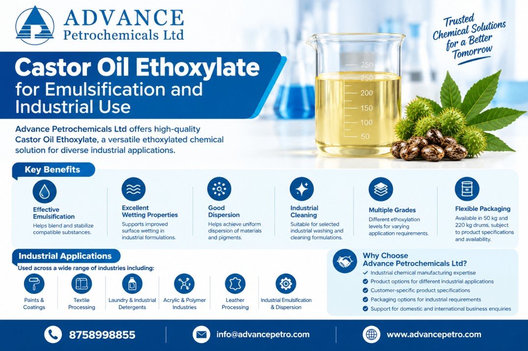 Castor Oil Ethoxylate for Emulsification and Industrial Use