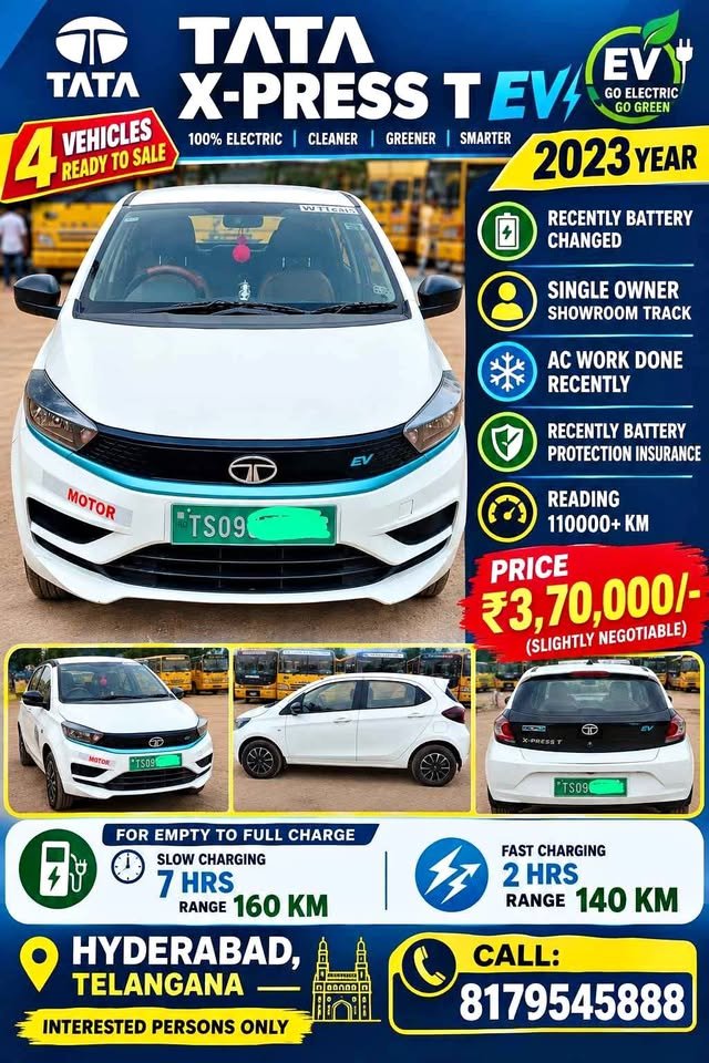 2023 Tata Express-T EV car for sale 3,70,000/-
