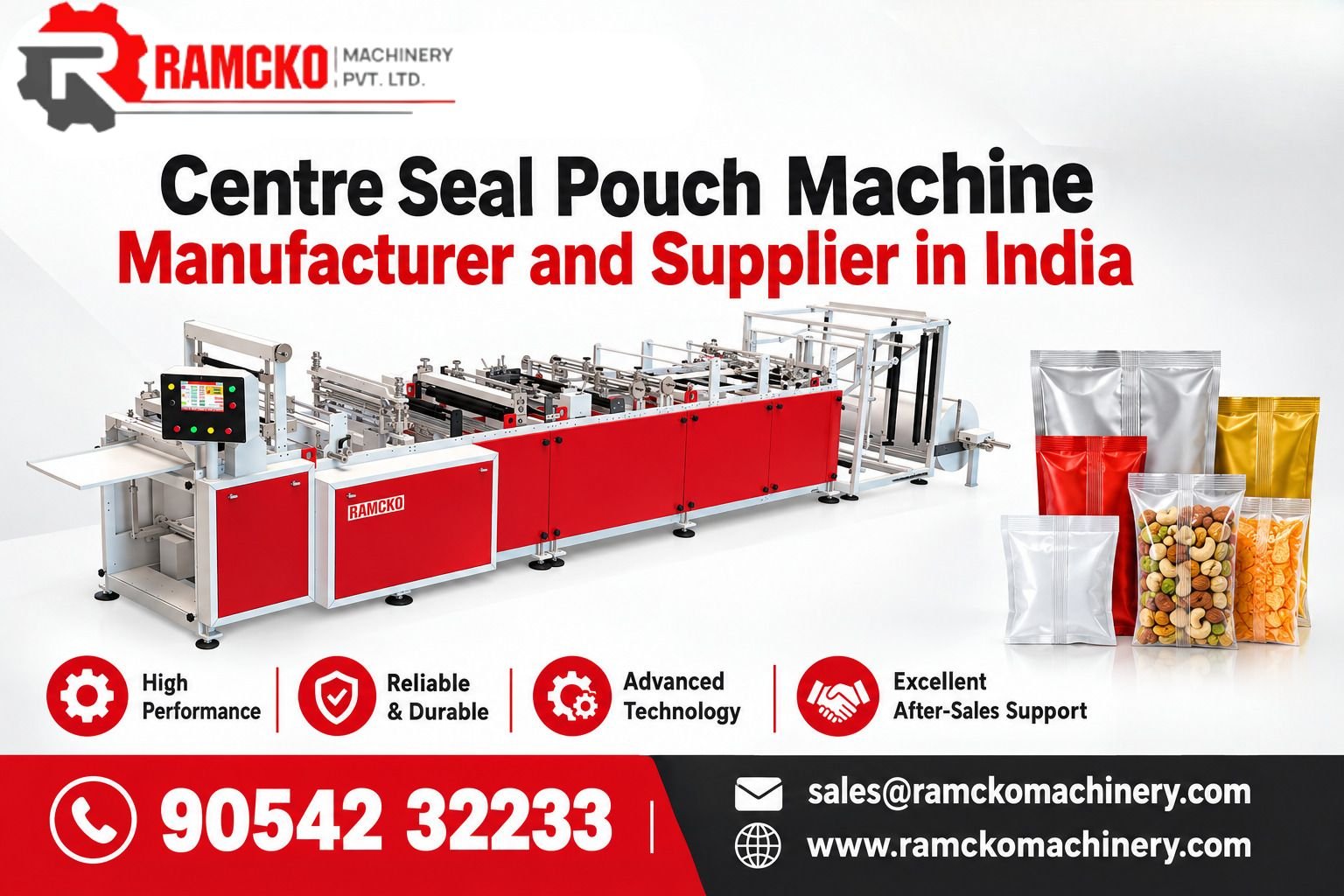 Centre Seal Pouch Machine Manufacturer and Supplier in India