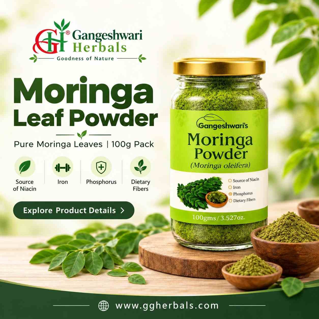 Moringa Leaf Powder for Homemade Roti and Chapati Recipes