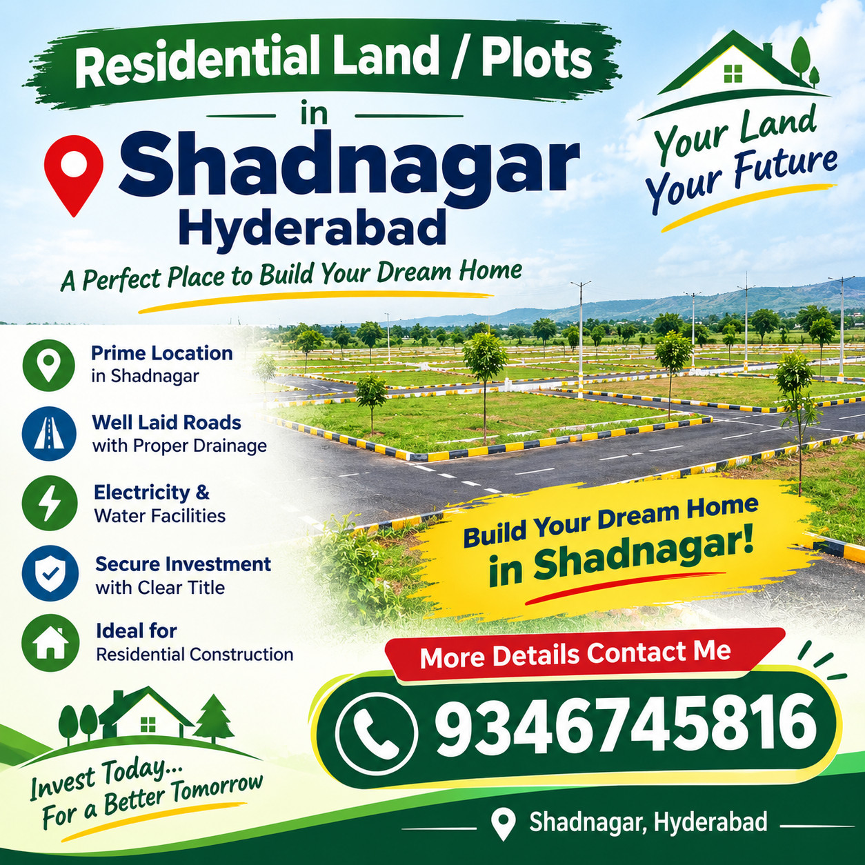 Residential Land / Plots in Shadnagar, Hyderabad