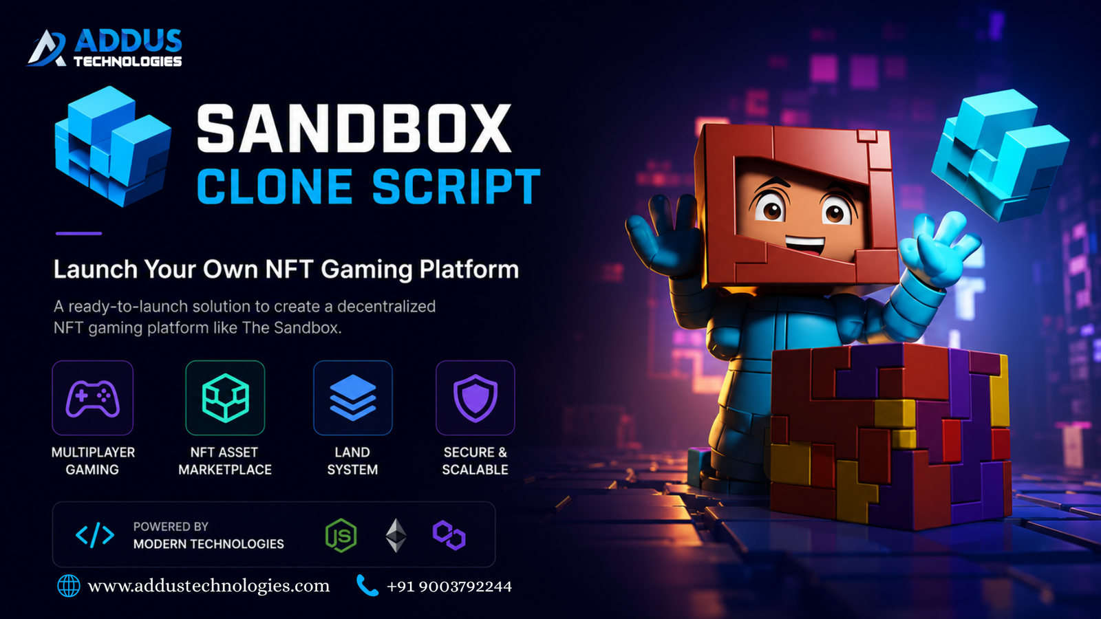Professional Sandbox Clone Script for Virtual World Game Development
